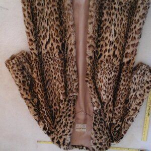 Bobcat fur Coat Vintage Steen and Wright small women's Real Fur DAMAGE